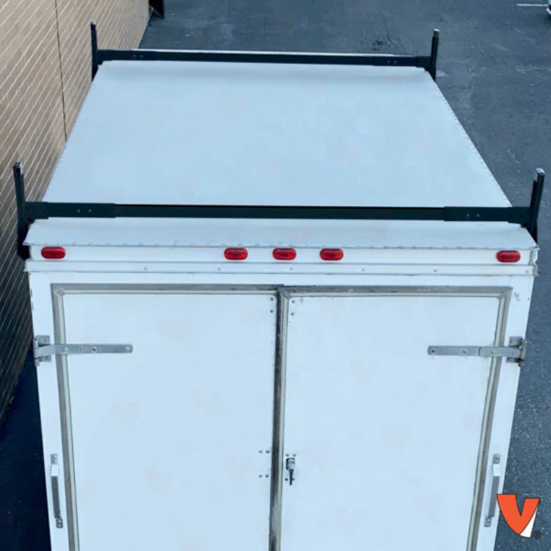 Vantech 2-Bar Black Steel (70"- 78") Side Mount Rack System Box Truck / Trailer Model C46002178B