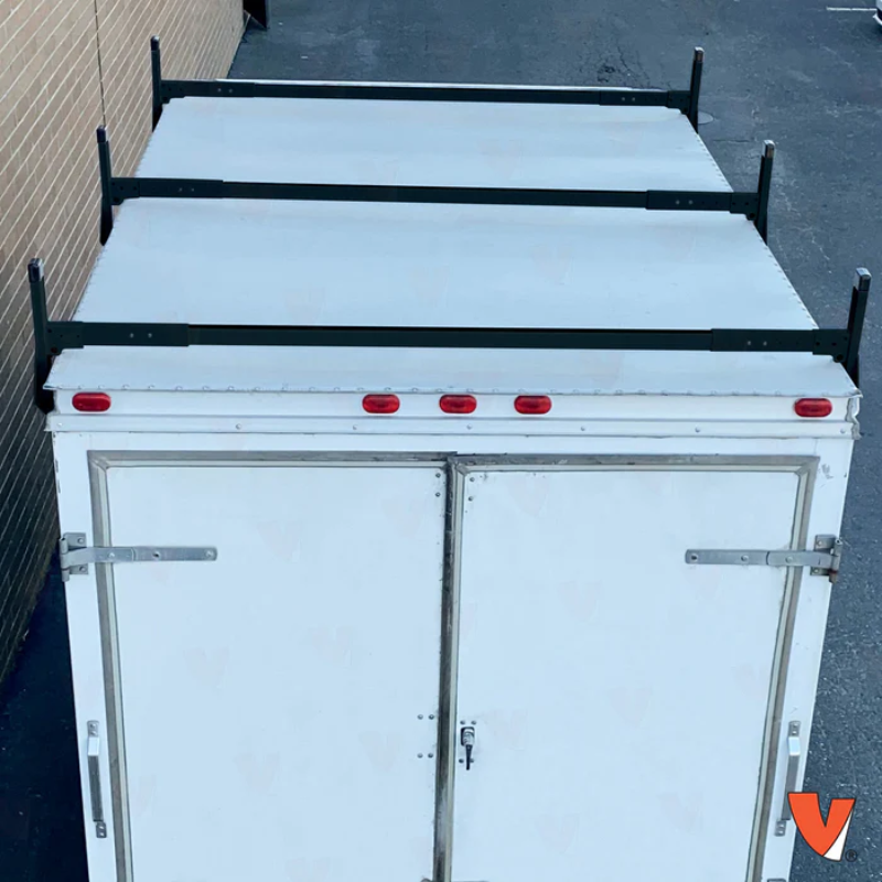 Vantech 3-Bar Black Steel (70"- 78") Side Mount Rack System Box Truck / Trailer Model C46003178B