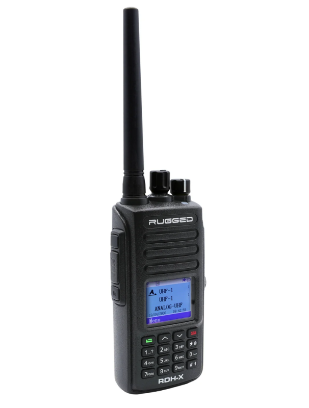 Rugged Radios WATERPROOF - Rugged RDH-X - Bus Band 2-Way Radio - Digital and Analog / Black