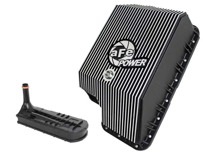 afe Transmission Pan (Black); Ford Diesel Trucks 03-10 V8-6.0/6.4L (td) 46-70122-1