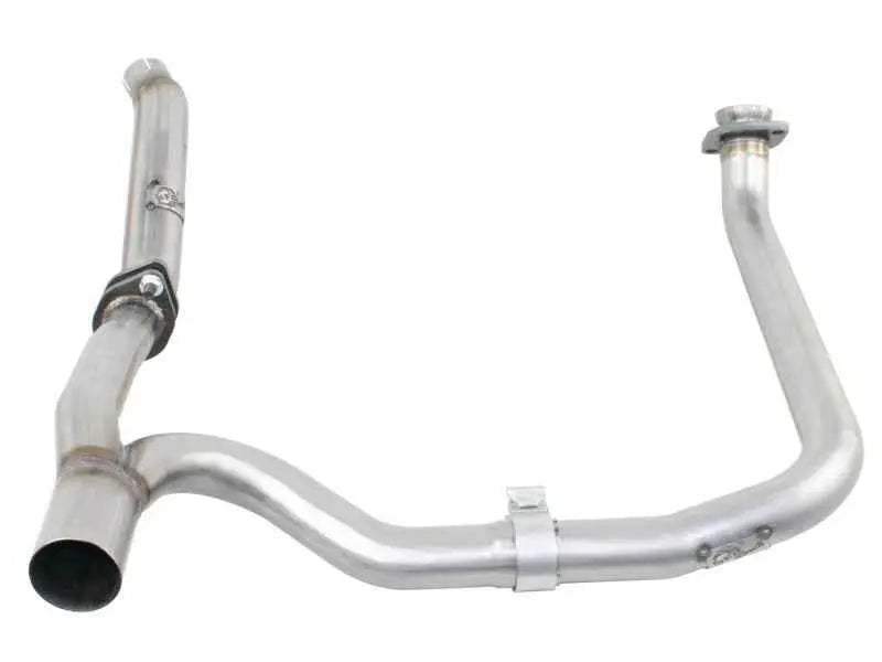 aFe Twisted Steel Delete Down-Pipe and Y-Pipe 2 to 2-1/2in Alum Steel Exhaust 12-16 Jeep Wrangler 48-06210