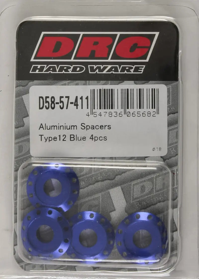 Aluminum Spacers Type 12 Blue M6x12mm 4/Pk 634-8304b