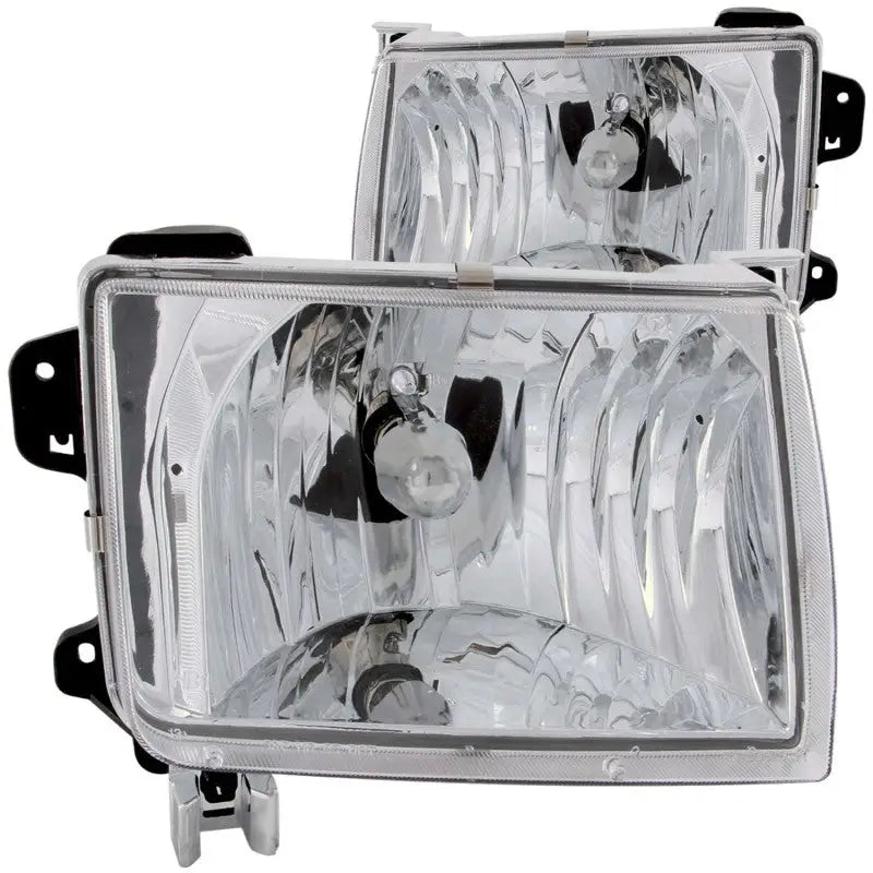 ANZO 1998-2000 Nissan Frontier Crystal Headlights Chrome anz111049