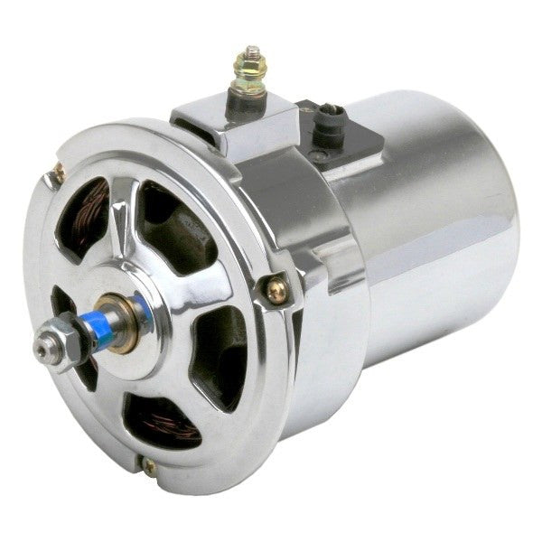 Chrome Vw Bug 55 Amp Alternator - Air-cooled 12 Volt Engines, Beetle, Ghia, Bus