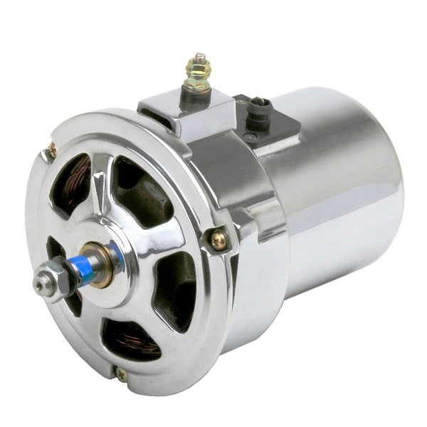 Chrome Vw Bug 75 Amp Alternator - Air-cooled 12 Volt Engines, Beetle, Ghia, Bus