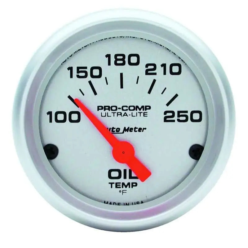 Autometer Ultra-Lite 52mm 100-250 Deg F Electronic Oil Temperature Gauge 4347