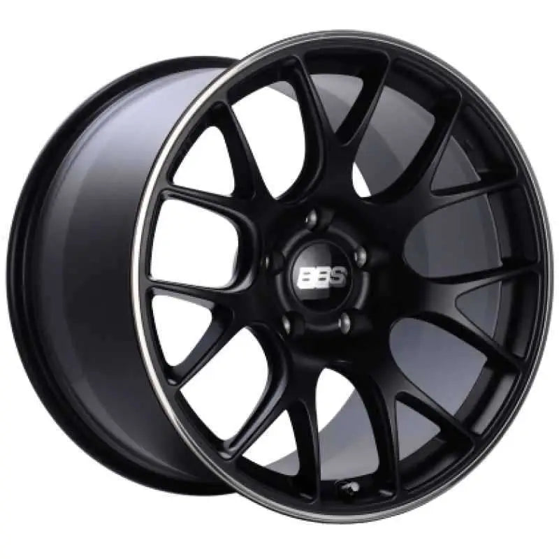 BBS CH-R 19x9.5 5x112 ET35 Satin Black Polished Rim Protector Wheel -82mm PFS/Clip Required ch131bpo