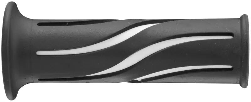 BikeMaster 7/8in Wave Grips - Black/White - 105937 bkm105937