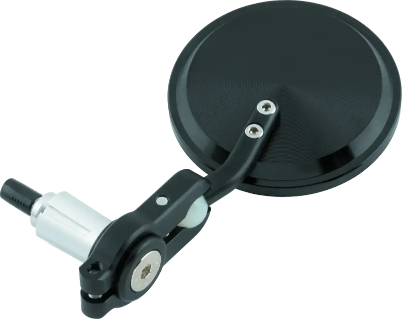 BikeMaster Folding Barend Mirrors 7/8in Handlebars - Pair - Black - 600381 bkm600381