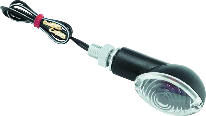 BikeMaster Ministalk Marker Light Oval - Black/Clear bkm266017