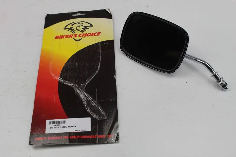 Bikers Choice 1-Pc Short Stem Mirror - 490732 bkc490732