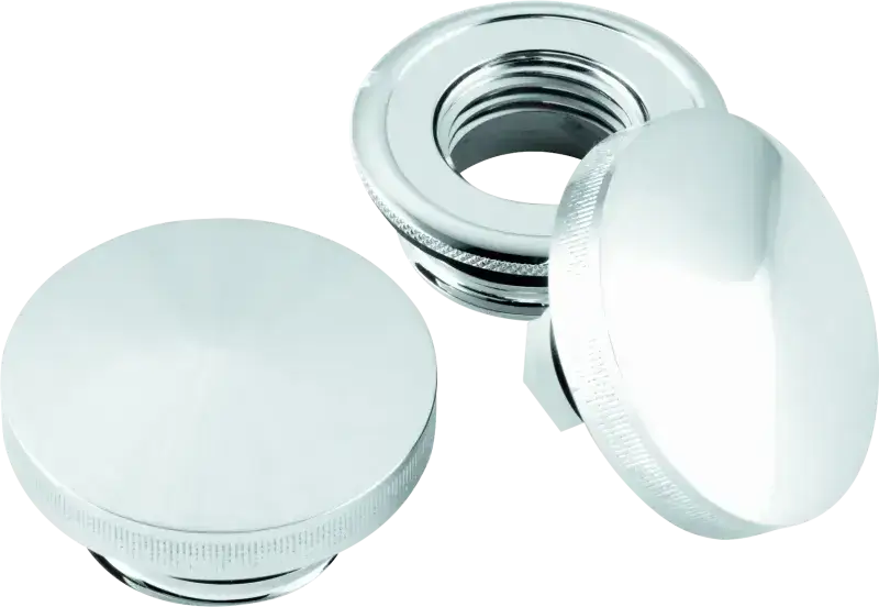 Bikers Choice 82-Up Chrome Pointed Gas Cap Set With Paint Savers bkc482474