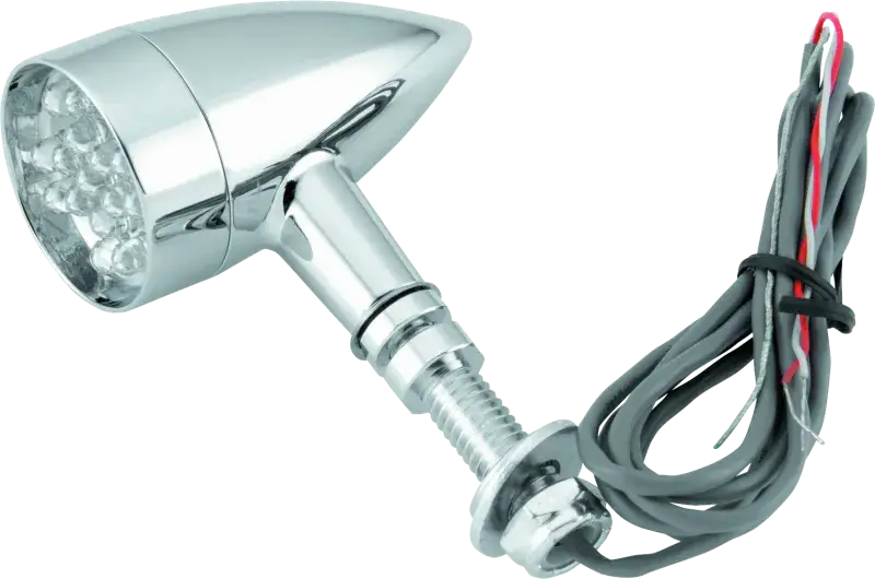 Bikers Choice Chrome Stud Mount Mini Turn Signal Amber Universal Custom bkc482420