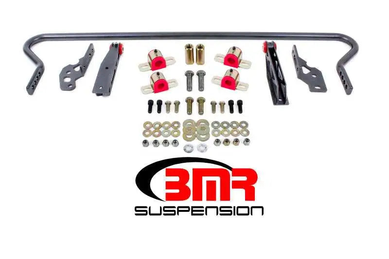BMR 11-14 S197 Mustang Rear Hollow 25mm Adj. Sway Bar Kit w/ Bushings - Black Hammertone sb042h