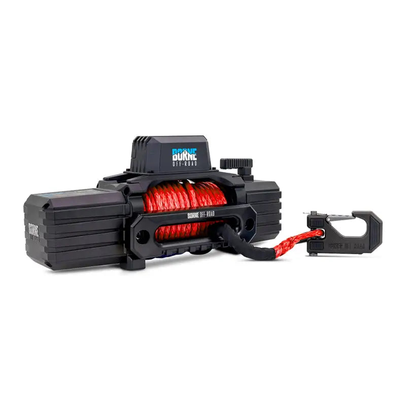 Borne Off-Road 10K Winch - Red Synthetic Rope brnbnwn-10-srd