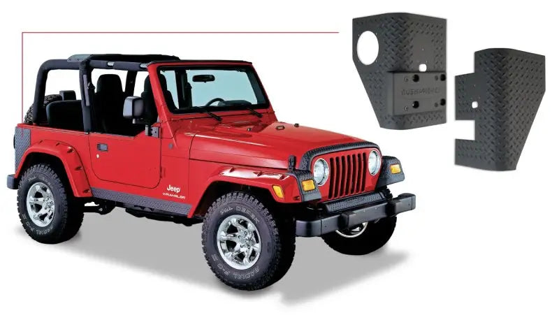Bushwacker 97-06 Jeep Wrangler Trail Armor Rear Corners - Black bus14001