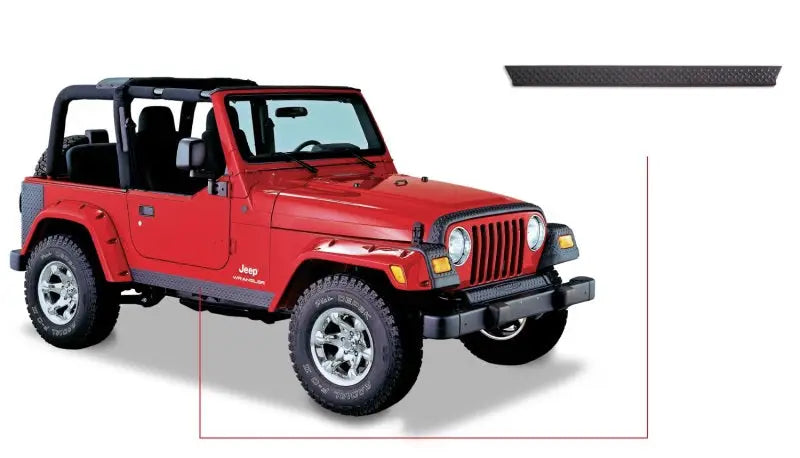 Bushwacker 97-06 Jeep Wrangler Trail Armor Side Rocker Panels - Black bus14002