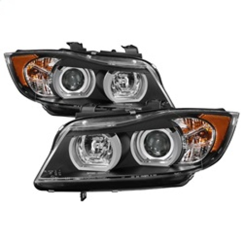 Spyder BMW E90 3-Series 06-08 4DR V2 Headlights - HID Only - Black PRO-YD-BMWE9005V2-HID-DRL-BK spy5083852