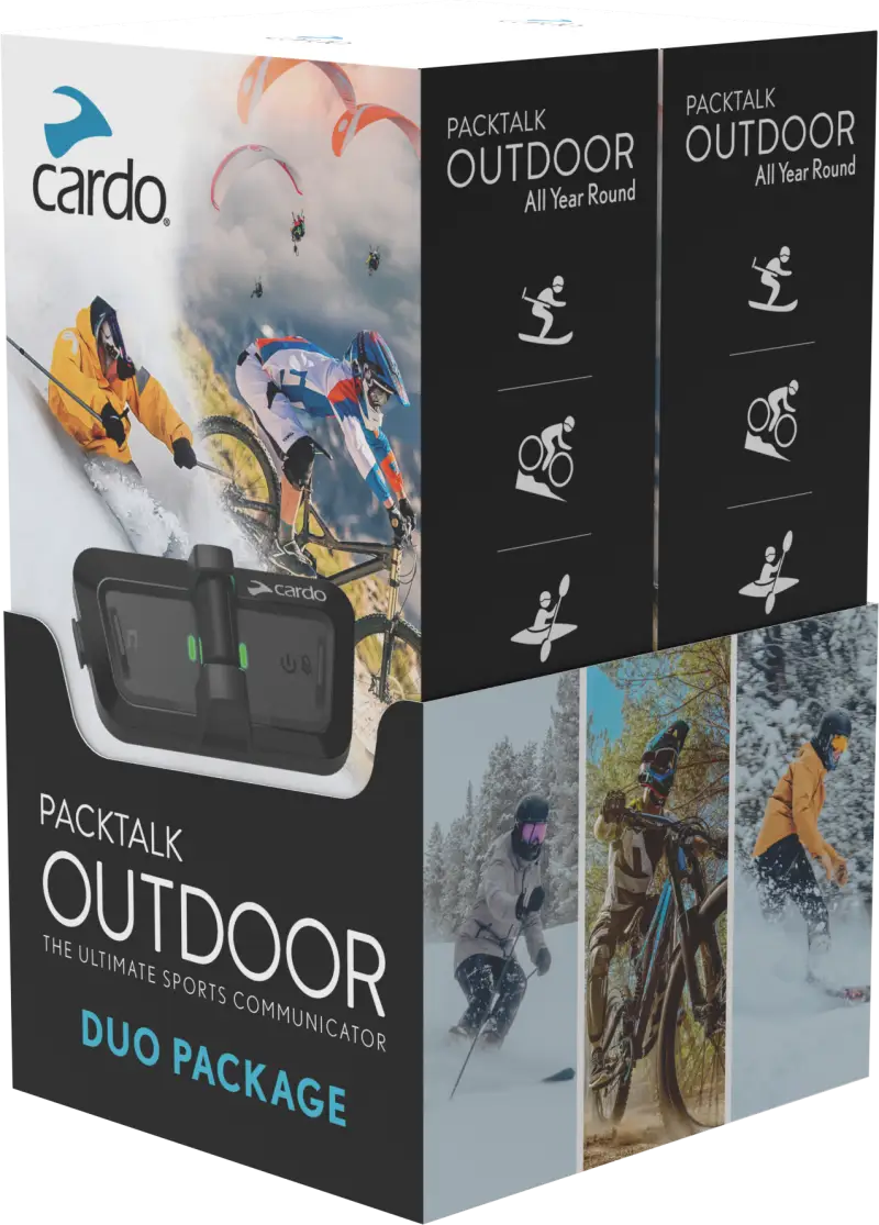 Cardo Packtalk Outdoor Duo - Black Wireless Communication System 71-5071
