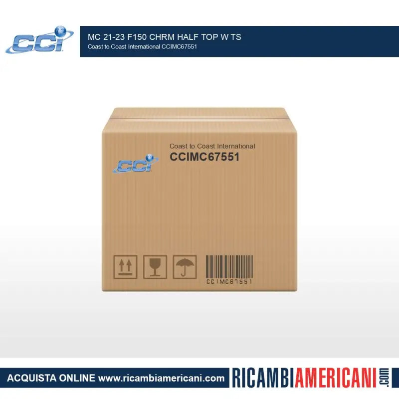 CCIMC67551 Coast2Coast Mc 21-23 F150 Chrm Half Top W Ts c2cmc67551