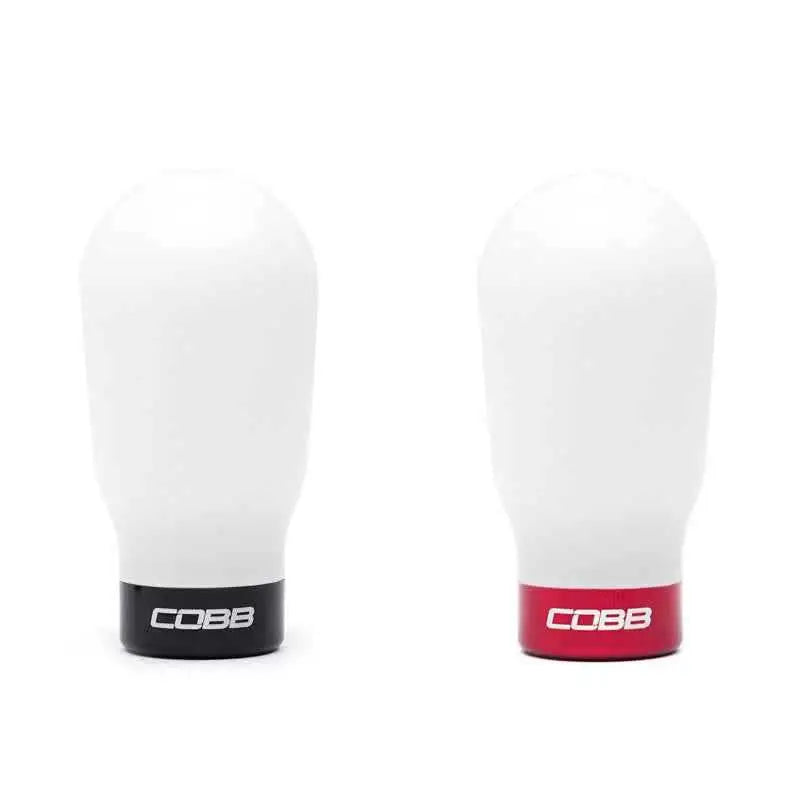 Cobb Subaru 6-Speed Tall Weighted COBB Knob - White (Incl. Both Red + Blk Collars) 213370-w