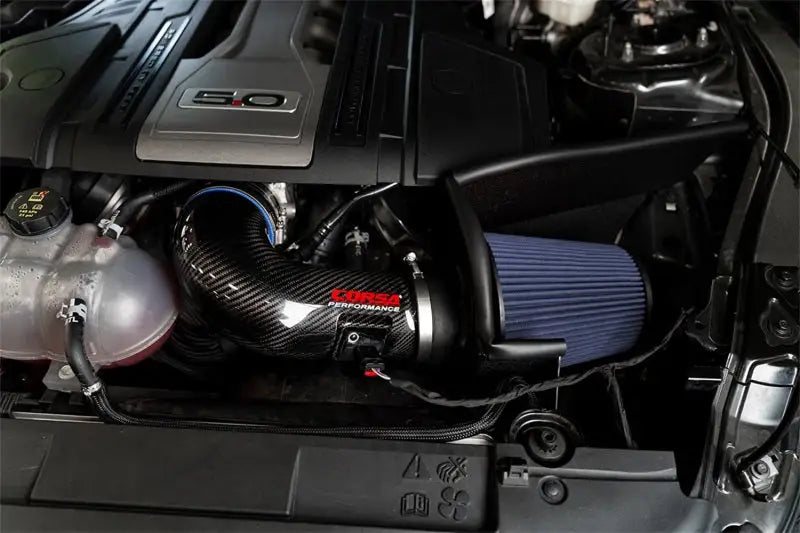 Corsa 2018+ Ford Mustang GT 5.0L V8 MaxFlow 5 Oiled Open Element Carbon Fiber Air Intake - Black cor44006