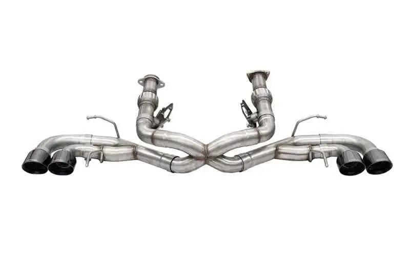 Corsa 2020 Corvette C8 3in Xtreme Cat-Back Exhaust 4.5in Black Quad Tips - Deletes stock AFM Valve 21104blk