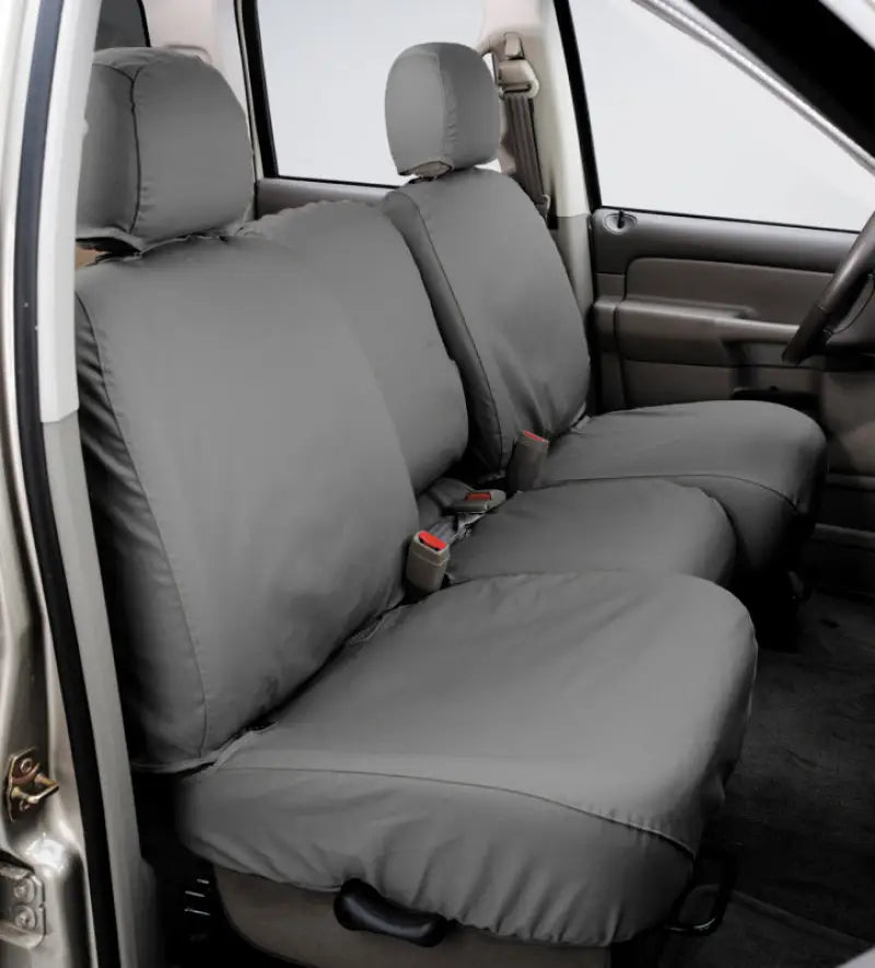 Covercraft 19-24 Ford F-250 Polycotton SeatSaver Custom Second Row Seat Covers - Grey cvrSS8497PCGY