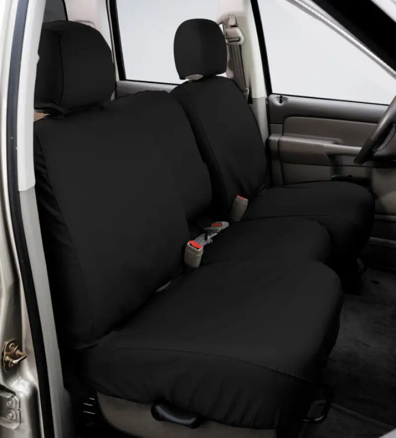 Covercraft 21-24 Ford F-150 Polycotton SeatSaver Custom Front Row Seat Covers - Charcoal cvrss3494pcch