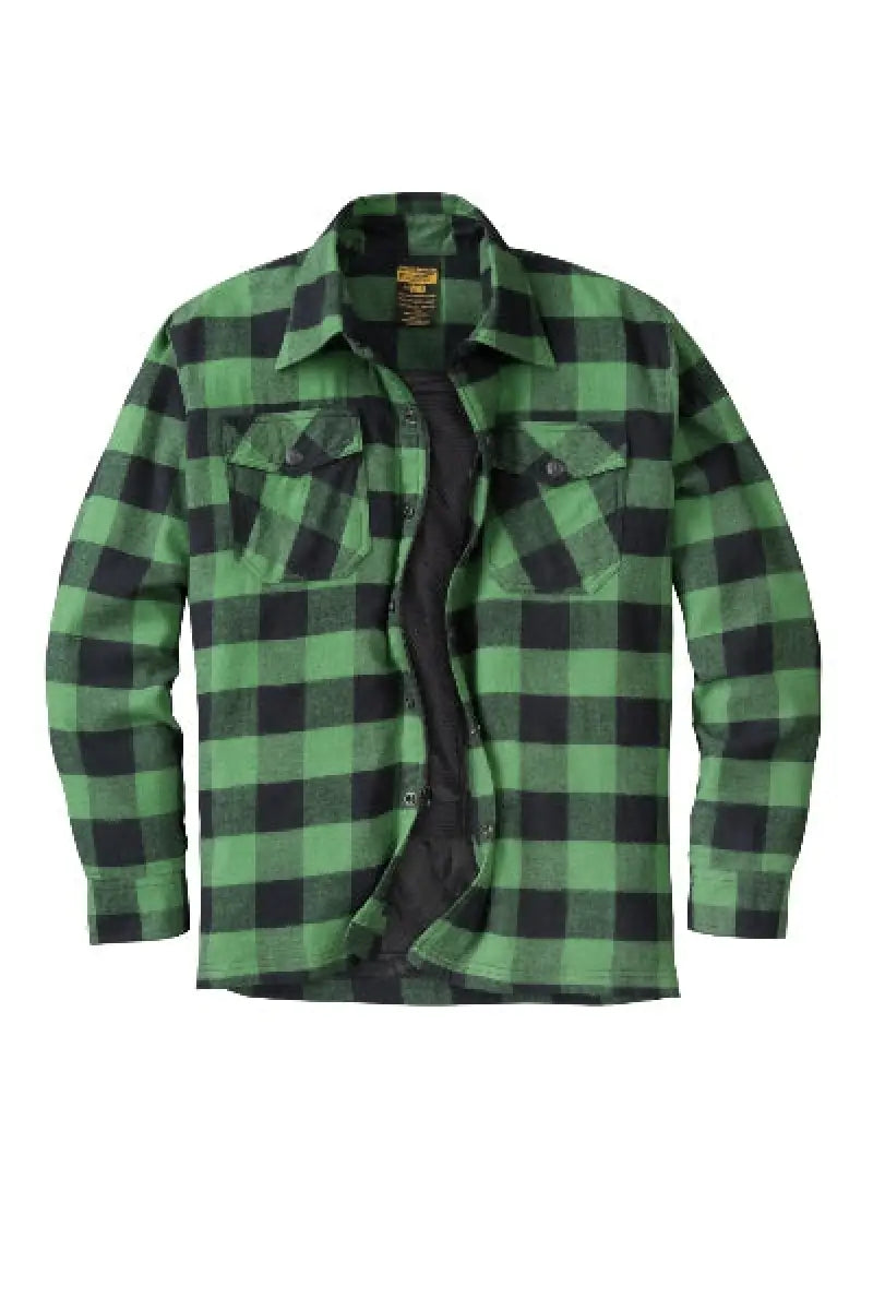 Covert Moto Flannel Green/Black Lg wps-75-6107l