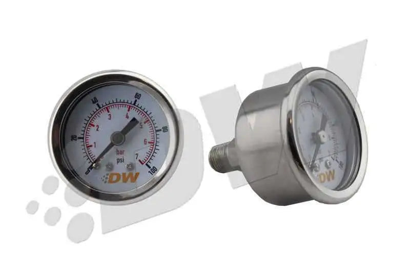 DeatschWerks 0-100 PSI 1/8in NPT Mechanical Fuel Pressure Gauge 6-01-g
