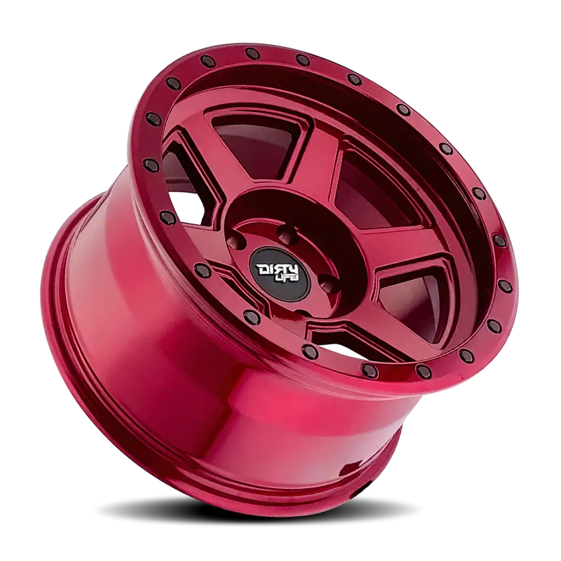 Dirty Life 9315 Compound 17x9 / 6x135 BP / -12mm Offset / 87.1mm Hub Crimson Candy Red Wheel dlw9315-7936r12