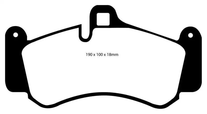 DP41516R EBC 01-03 Porsche 911 (996) (Cast Iron Rotor only) 3.6 Twin Turbo GT2 Yellowstuff Front Brake Pads ebcdp41516r
