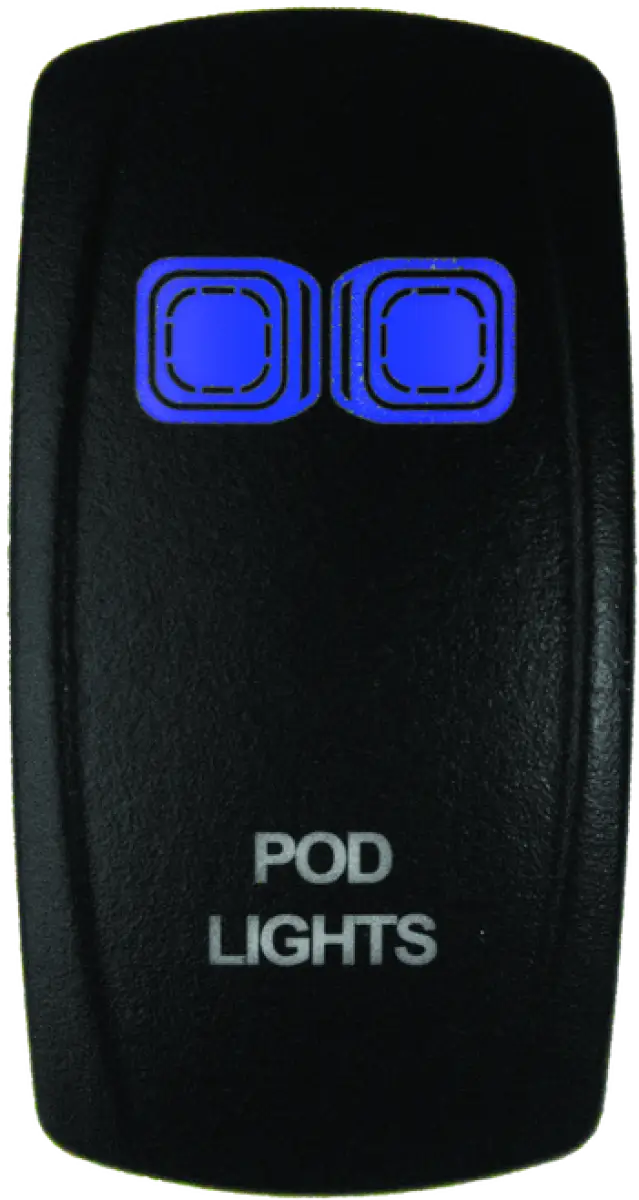 DragonFire Racing Lighted Switch On/Off Blue - 522614 dfr522614