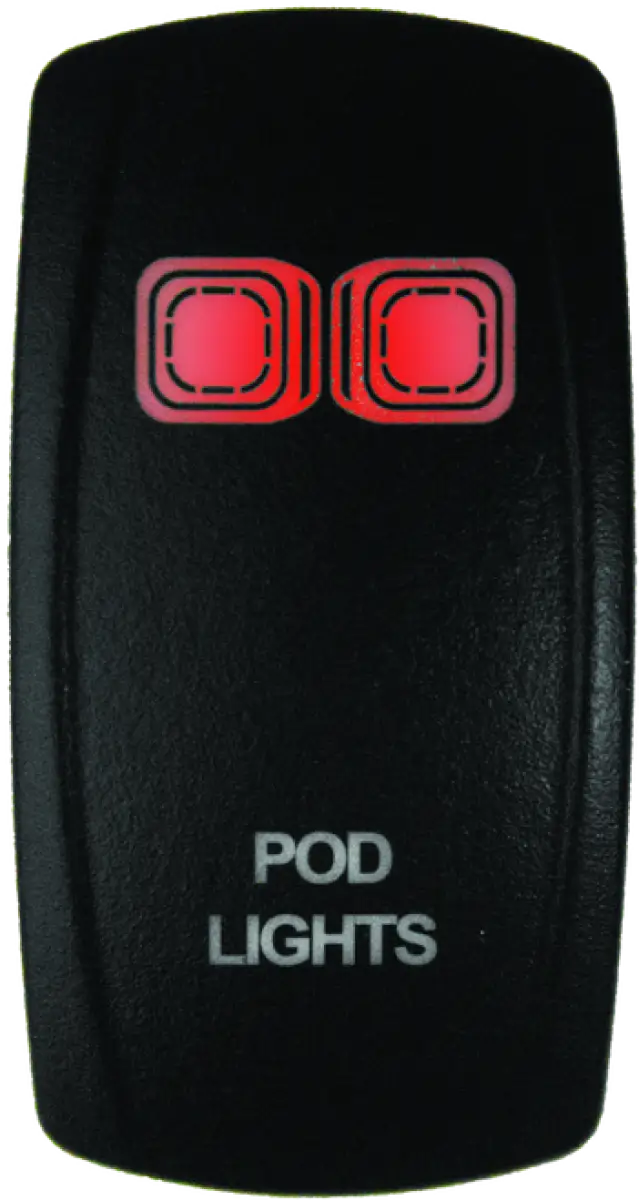 DragonFire Racing Lighted Switch On/Off Red - 522615 dfr522615