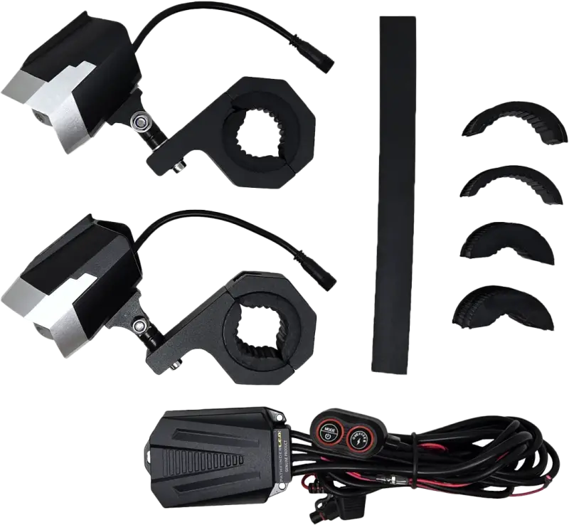 Dual Switchback Led Light Silver/Blk Wired Remote Pr 226-0232