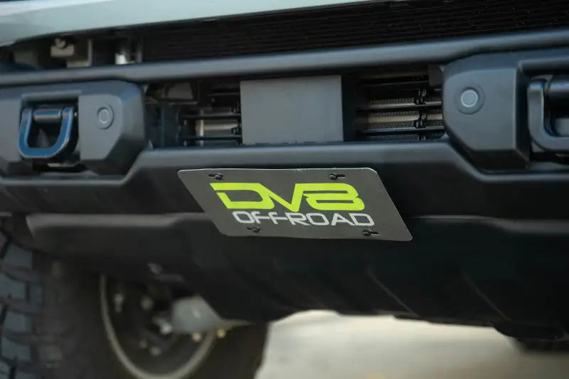 DV8 Offroad 2021 Ford Bronco Capable Bumper Slanted Front License Plate Mount dvelpbr-05