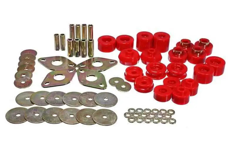 Energy Suspension 00-02 Toyota 4-Runner 2WD/4WD Red Body Mount Bushing Set 8-4110r