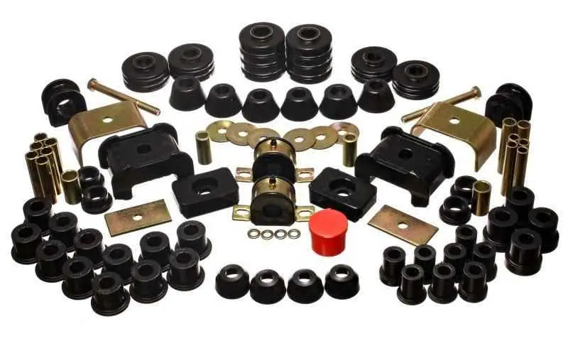 Energy Suspension 73-80 Chev/GMC 4WD w/Aftermarket Front Springs Black Hyper-Flex Master Bushing Set 3-18105g