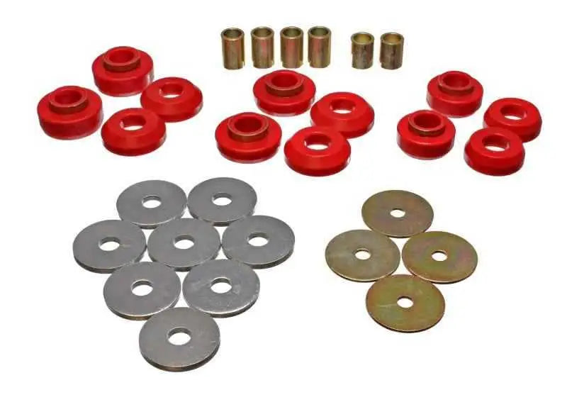 Energy Suspension 75-79 Chevrolet Nova / Chevy II Red Body Mount Set 3-4129r
