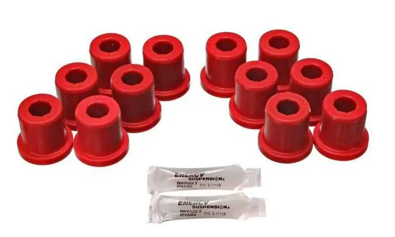 Energy Suspension 81-89 Toyota FJ40/FJ60 Landcruiser 2/4WD Red Front & Rear Leaf Spring Bushing Set 8-2106r