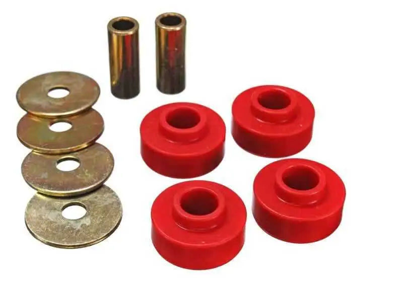 Energy Suspension 89-97 Ford Thunderbird / 99-04 Mustang Cobra Red Differential Carrier Bushings 4-1126r