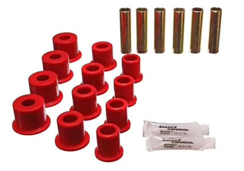 Energy Suspension Rear Spring Bushings - Red 4-2134r