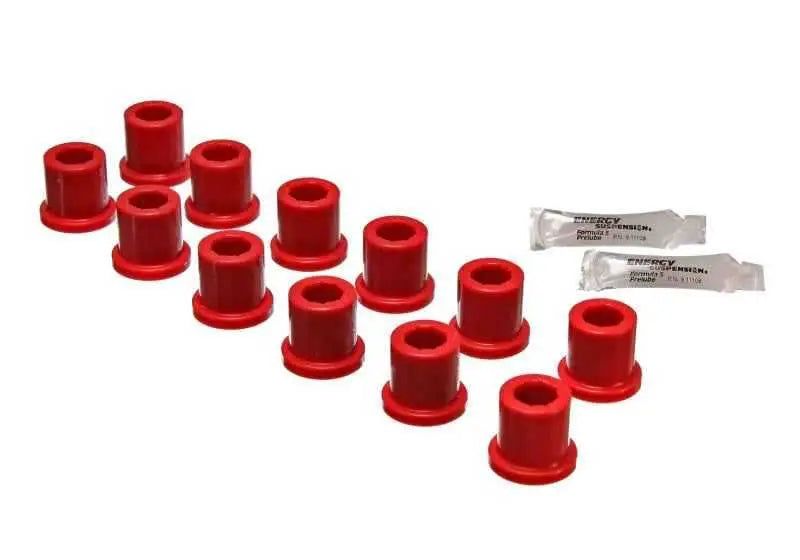 Energy Suspension Rear Spring & Shackle Bushing - Red 8-2101r