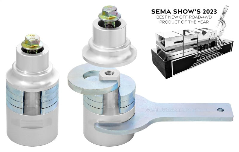 RockJock JL/JT/JK excl. 392 Adjustable Front Bump Stops w/ Hardware rokRJ-107101-101