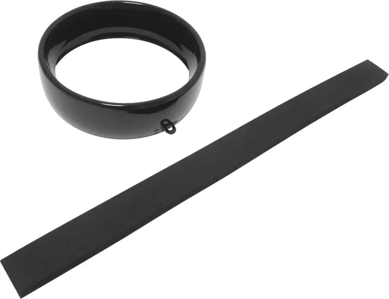Frenched Headlight Trim Ring Black 5 3/4 Tab Style wps-820-0323