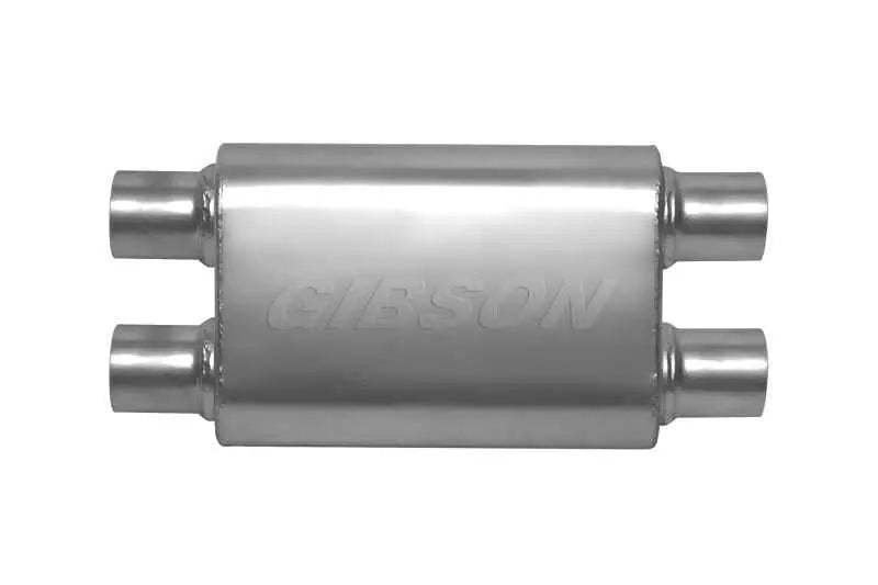 Gibson CFT Superflow Dual/Dual Oval Muffler - 4x9x13in/3in Inlet/3in Outlet - Stainless 55109s