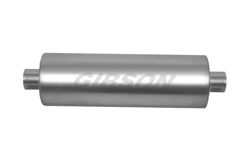 Gibson SFT Superflow Center/Center Round Muffler - 8x24in/3in Inlet/3in Outlet - Stainless 420887