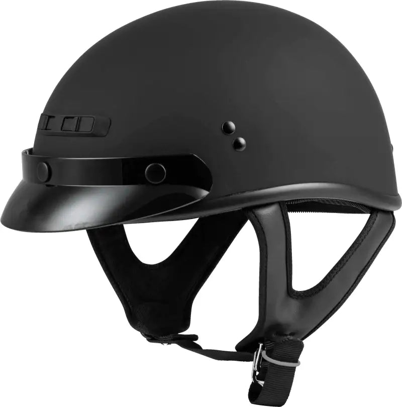 Gm 35 Half Helmet Full Dressed Matte Black Md wps-72-5421m