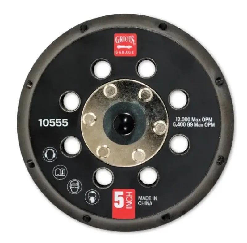Griots Garage 5in Vented Orbital Backing Plate (G9) - Single grg10555-1